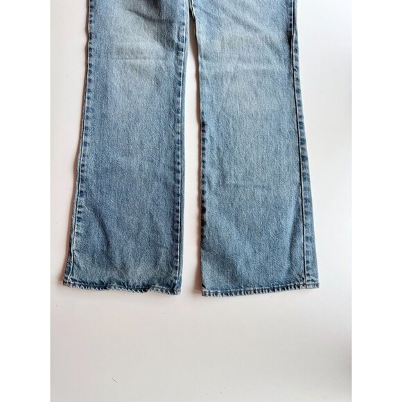 Vintage GAP Y2K Medium Vintage Wash Tab Front Flare Flared Jeans, Size 8 - Picture 4 of 12